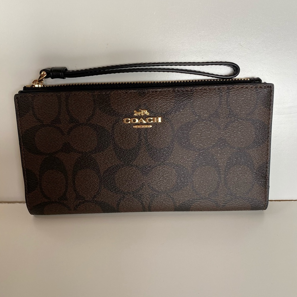 Coach Signature Canvas Monogram Wallet
